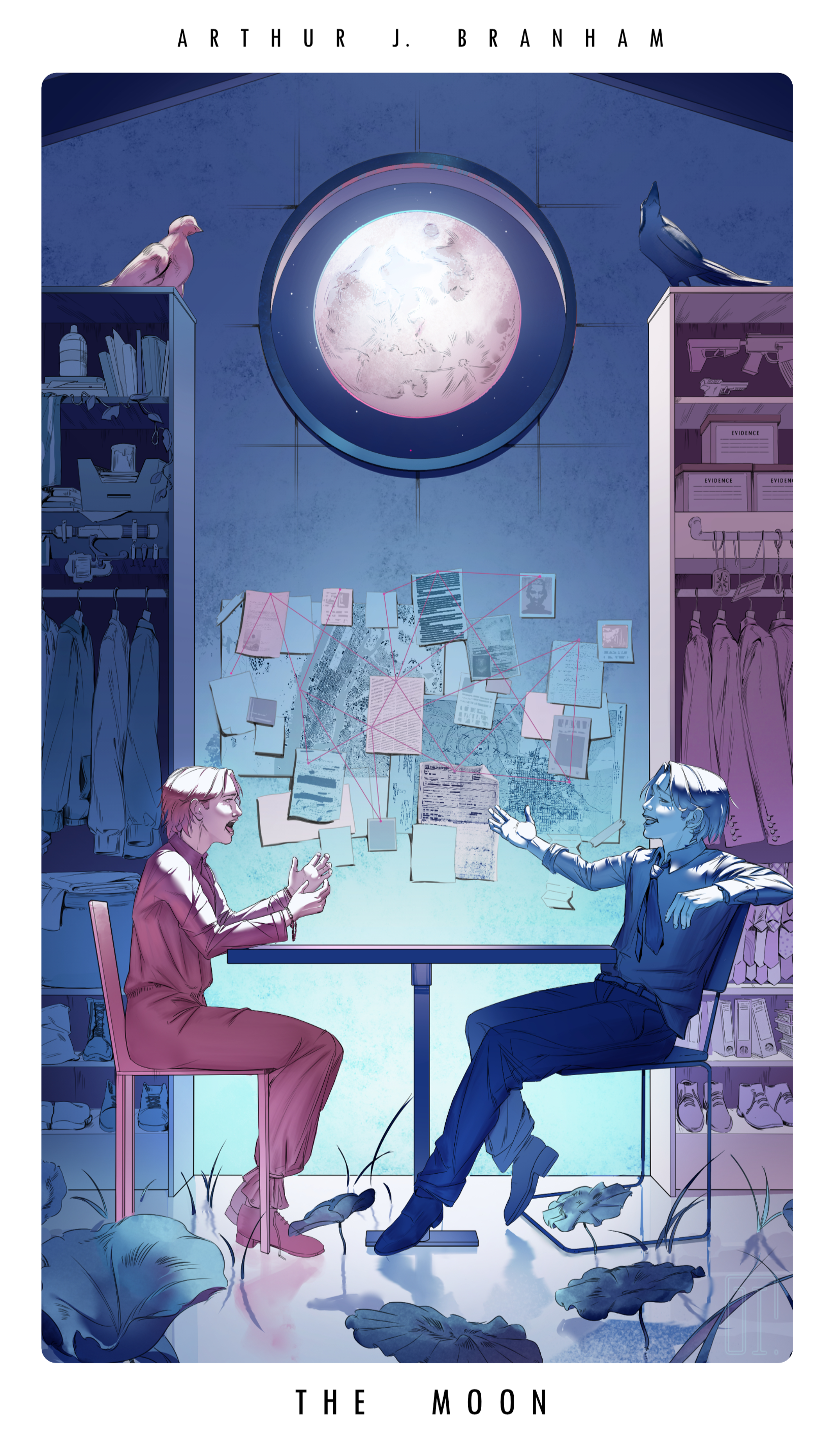 arthur j. branham as the moon by gato illustrado arthur j. branham depicted as the moon tarot card by gato illustrado