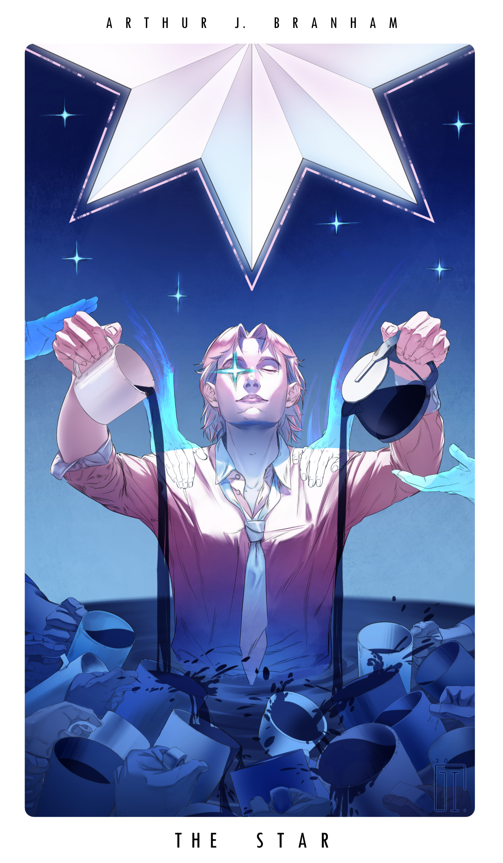 arthur j. branham as the star by gato illustrado arthur j. branham depicted as the star tarot card by gato illustrado